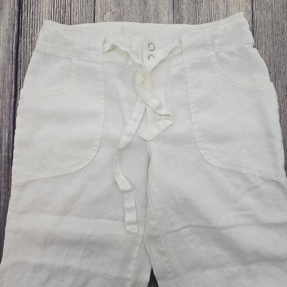 Athleta 100% Linen White Pants - Picture 2 of 9